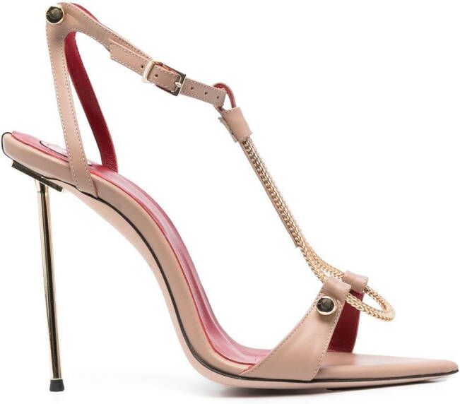 HARDOT chain-detail high-heel sandals Neutrals