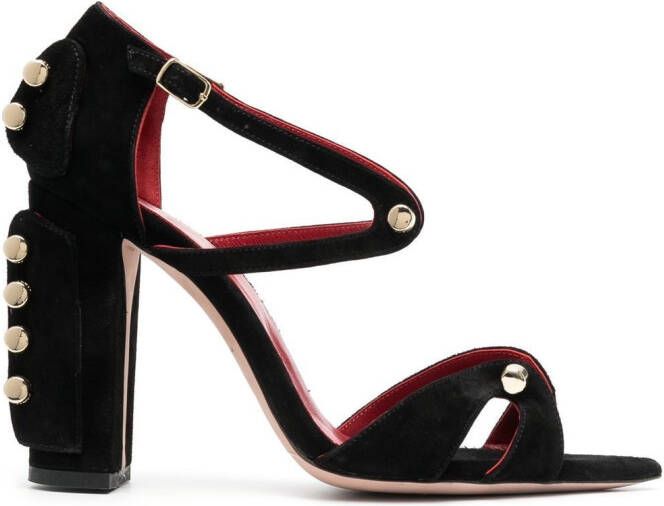 HARDOT 100mm I m Oral studded sandals Black