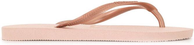 Havaianas Slim textured flip-flops Pink