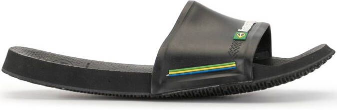 Havaianas slip-on logo slides Black