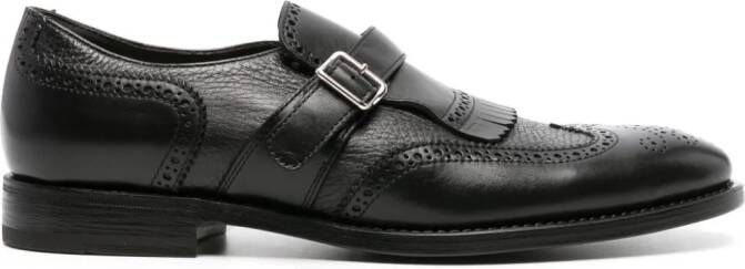 Henderson Baracco almond-toe leather brogues Black