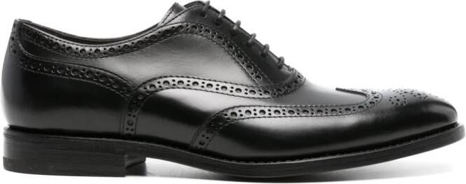 Henderson Baracco almond-toe leather brogues Black