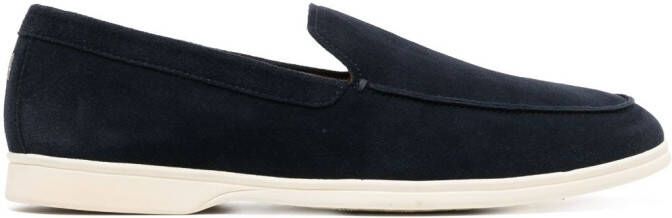 Henderson Baracco brushed suede loafers Blue