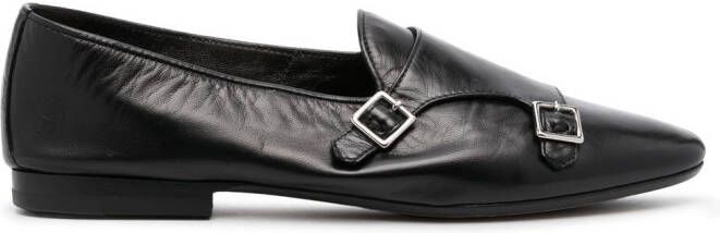 Henderson Baracco buckle detail leather slippers Black