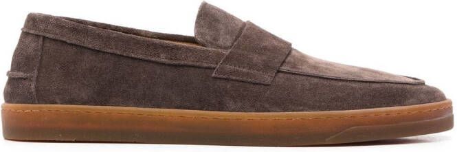Henderson Baracco classic suede loafers Brown