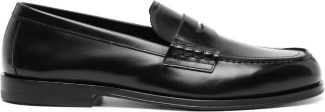 Henderson Baracco leather penny loafers Black