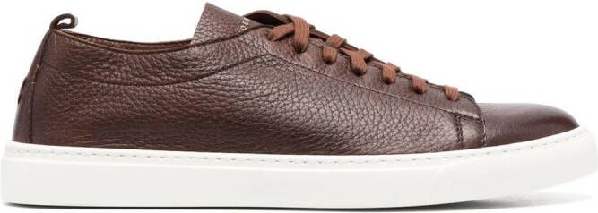 Henderson Baracco leather low-top sneakers Brown
