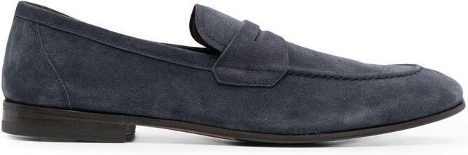Henderson Baracco penny slot almond-toe loafers Blue