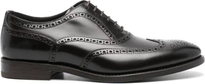 Henderson Baracco perforated-detail leather oxford shoes Brown