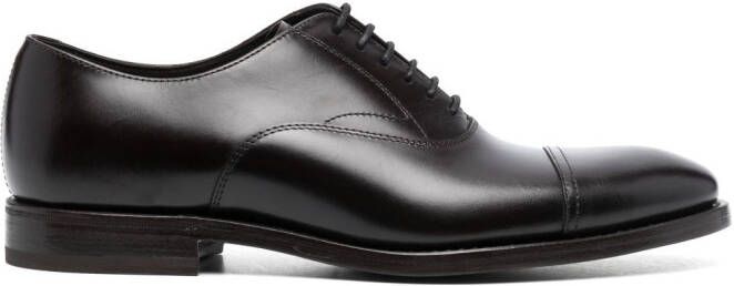 Henderson Baracco polished-finish leather Oxford shoes Black
