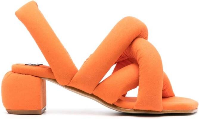 Henrik Vibskov Sausage 60mm crossover-strap sandals Orange