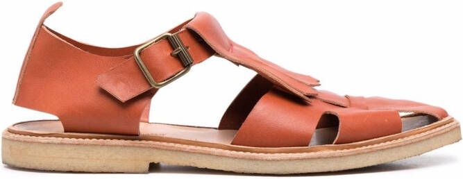 Henrik Vibskov side-buckle fastening sandals Brown