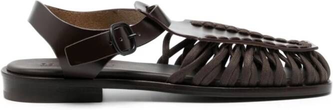 Hereu Alaro caged leather sandals Brown