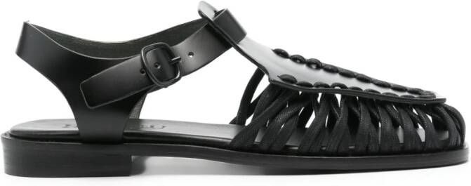 Hereu Alaro leather sandals Black
