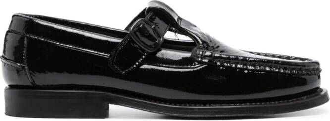 Hereu Alber crinkled leather loafers Black