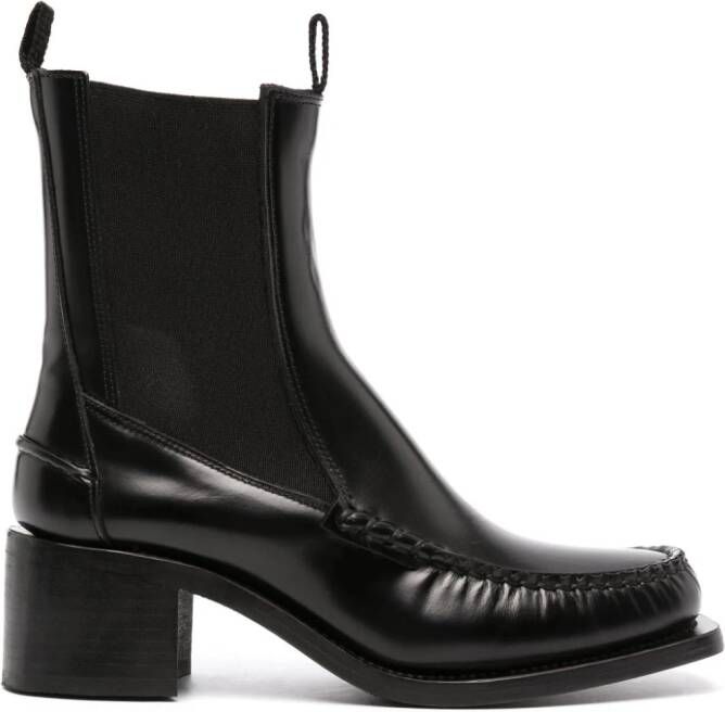 Hereu Alda leather 60mm ankle boots Black