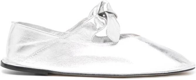 Hereu Llasada metallic ballerina shoes Silver