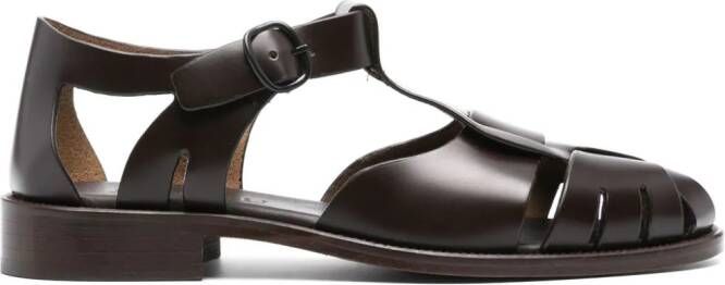Hereu Pesca leather sandals Brown