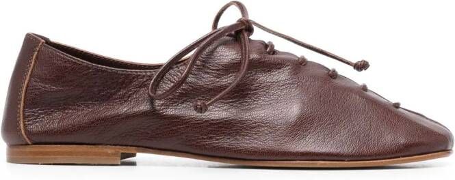 Hereu Plegada leather Derby shoes Brown