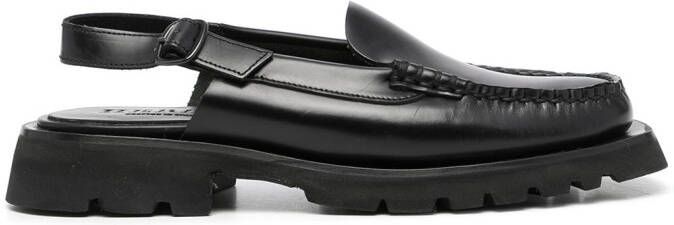 Hereu slingback strap loafers Black