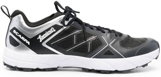 Herno panelled low-top sneakers Black