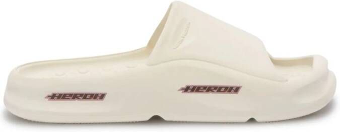 Heron Preston Eco Moulded logo-embossed slides White