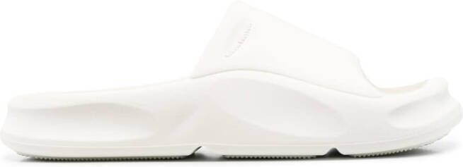 Heron Preston moulded slip-on slides White