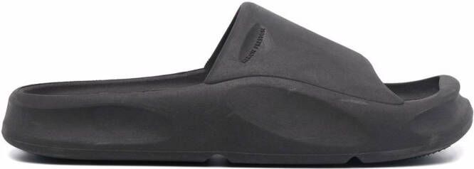 Heron Preston square-toe moulded slides Black