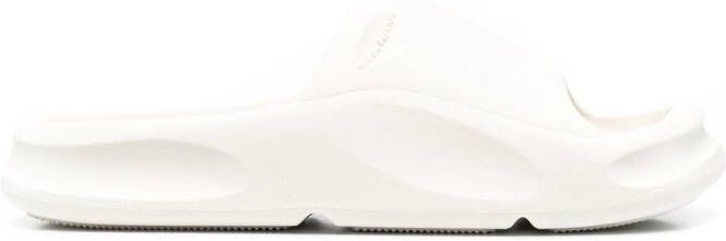 Heron Preston square-toe sliders White
