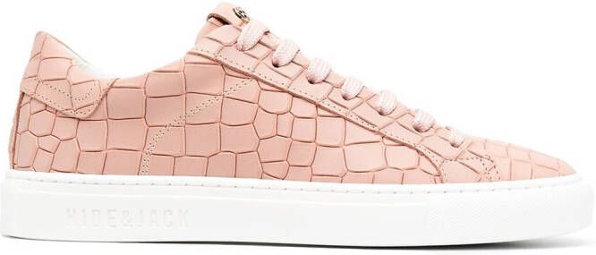 Hide&Jack Essence Tuscany crocodile-effect sneakers Pink