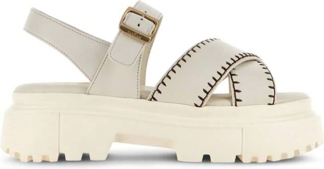 Hogan 55mm leather sandals Neutrals