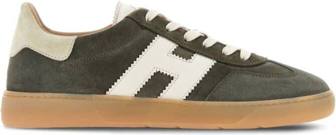 Hogan Cool leather lace-up sneakers Green