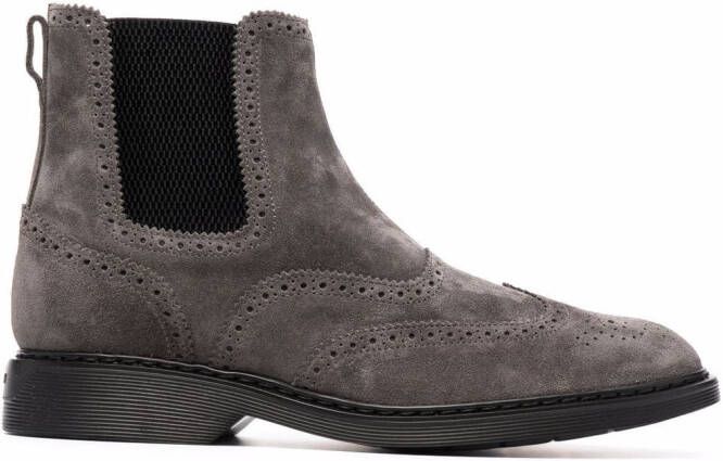 Hogan elasticated side-panel boots Grey