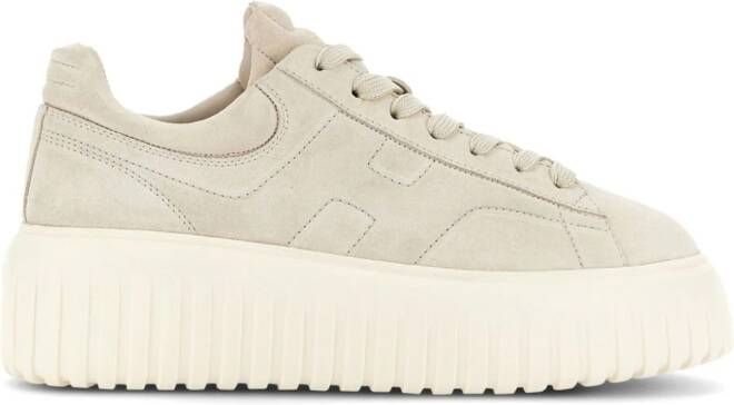 Hogan H-Stripes suede sneakers Neutrals