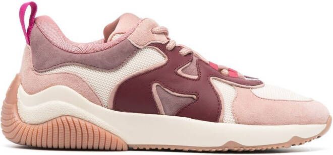 Hogan H597 panelled low-top sneakers Pink