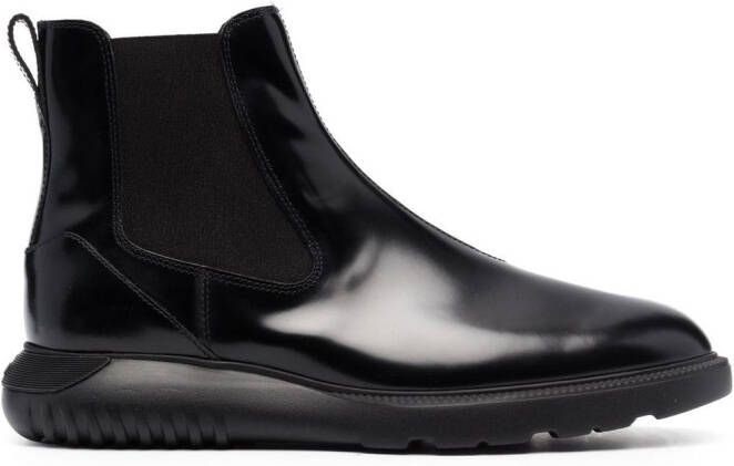Hogan H600 leather Chelsea boots Black