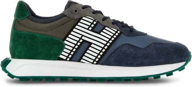 Hogan H601 panelled suede sneakers Blue