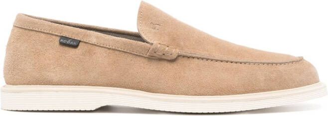 Hogan H616 suede loafers Neutrals