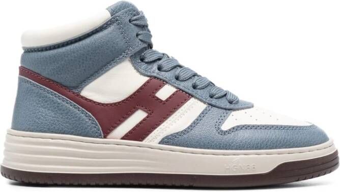 Hogan H630 panelled high-top sneakers Blue
