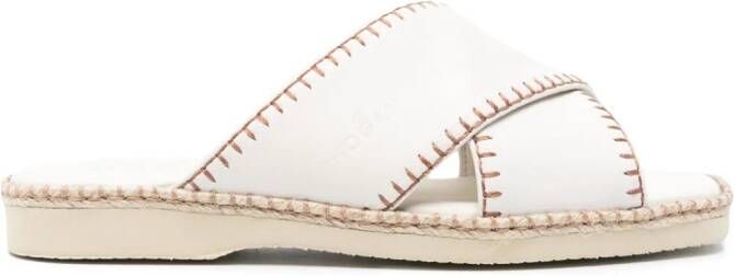 Hogan H660 leather sandals Neutrals