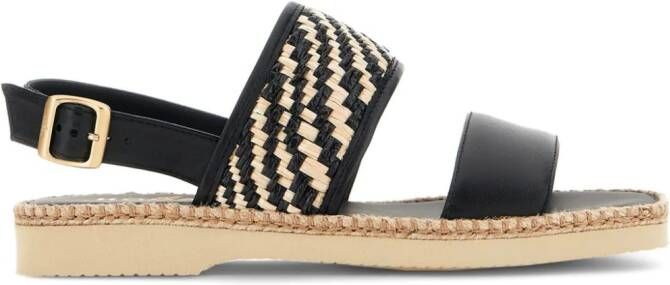 Hogan H660 woven leather sandals Black