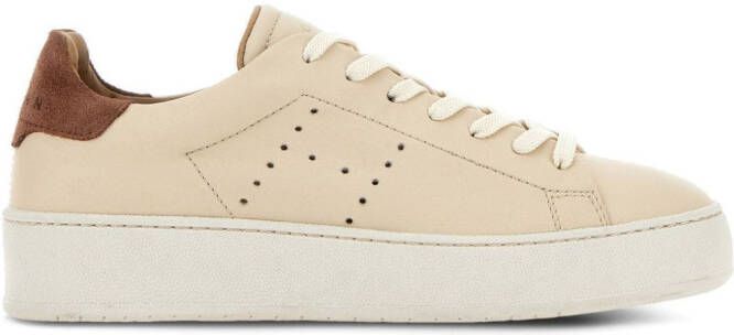 Hogan H672 lace-up leather sneakers Neutrals