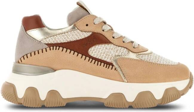 Hogan Hyperactive panelled suede sneakers Neutrals