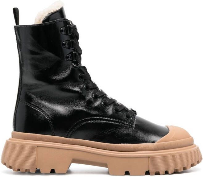 Hogan lace-up ankle boots Black