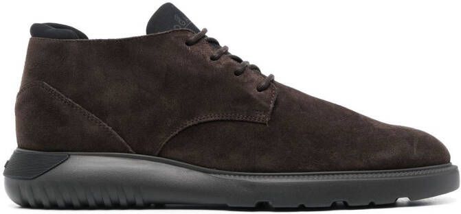 Hogan lace-up ankle boots Brown