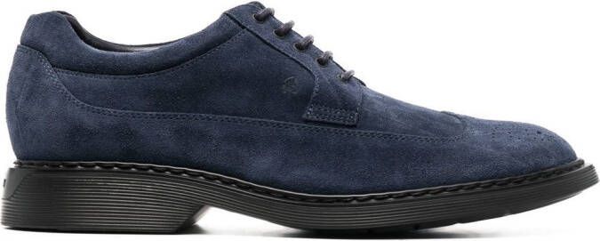 Hogan lace-up suede brogues Blue