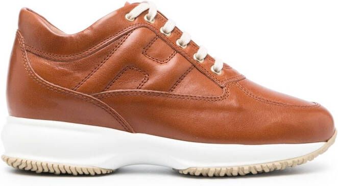 Hogan logo-embellished side panels sneakers Brown