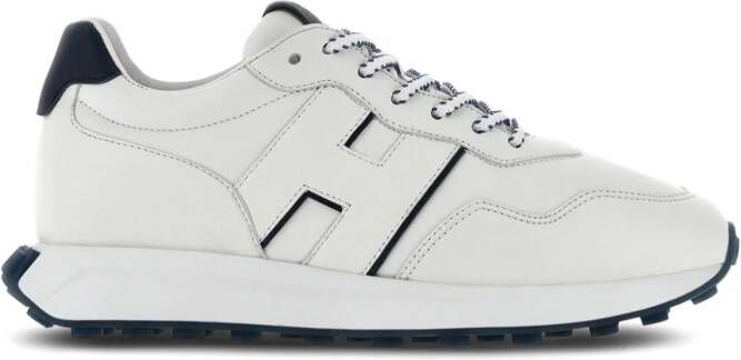 Hogan logo-patch lace-up sneakers White