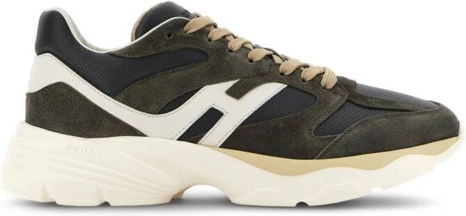 Hogan panelled suede sneakers Grey