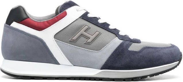 Hogan side logo-print sneakers Blue